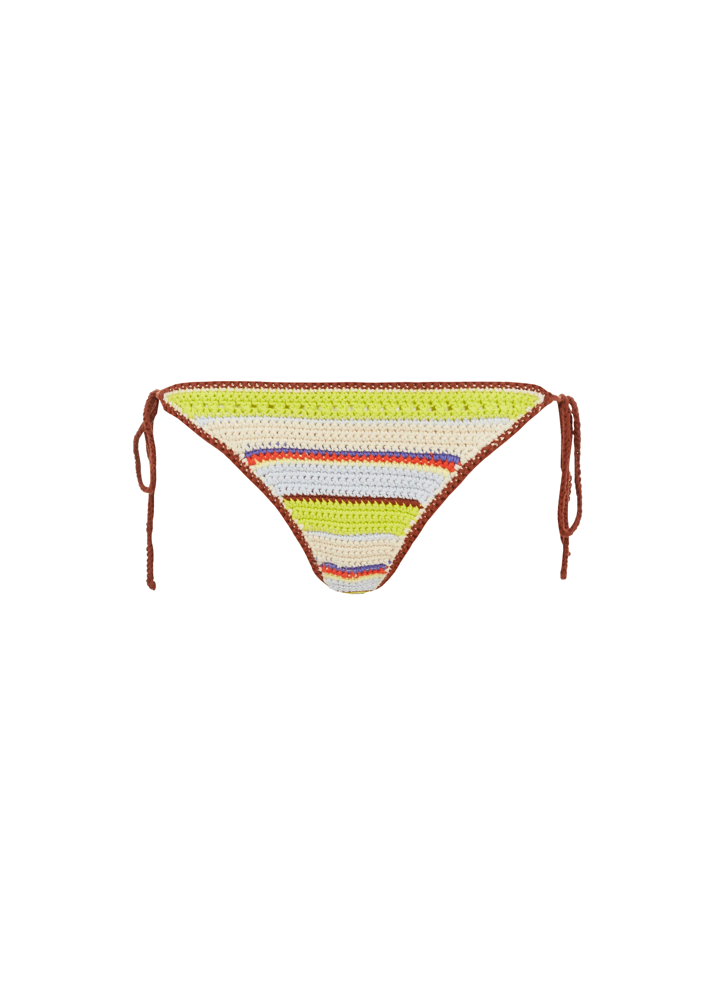 GANNI  Organic cotton crocheted bikini bottoms - Multicolour