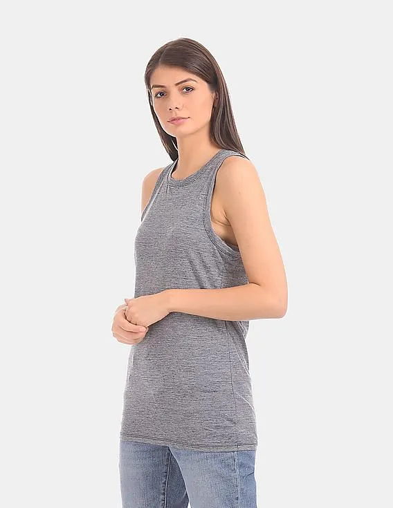 GAP Women Grey Racerback Muscle Tank