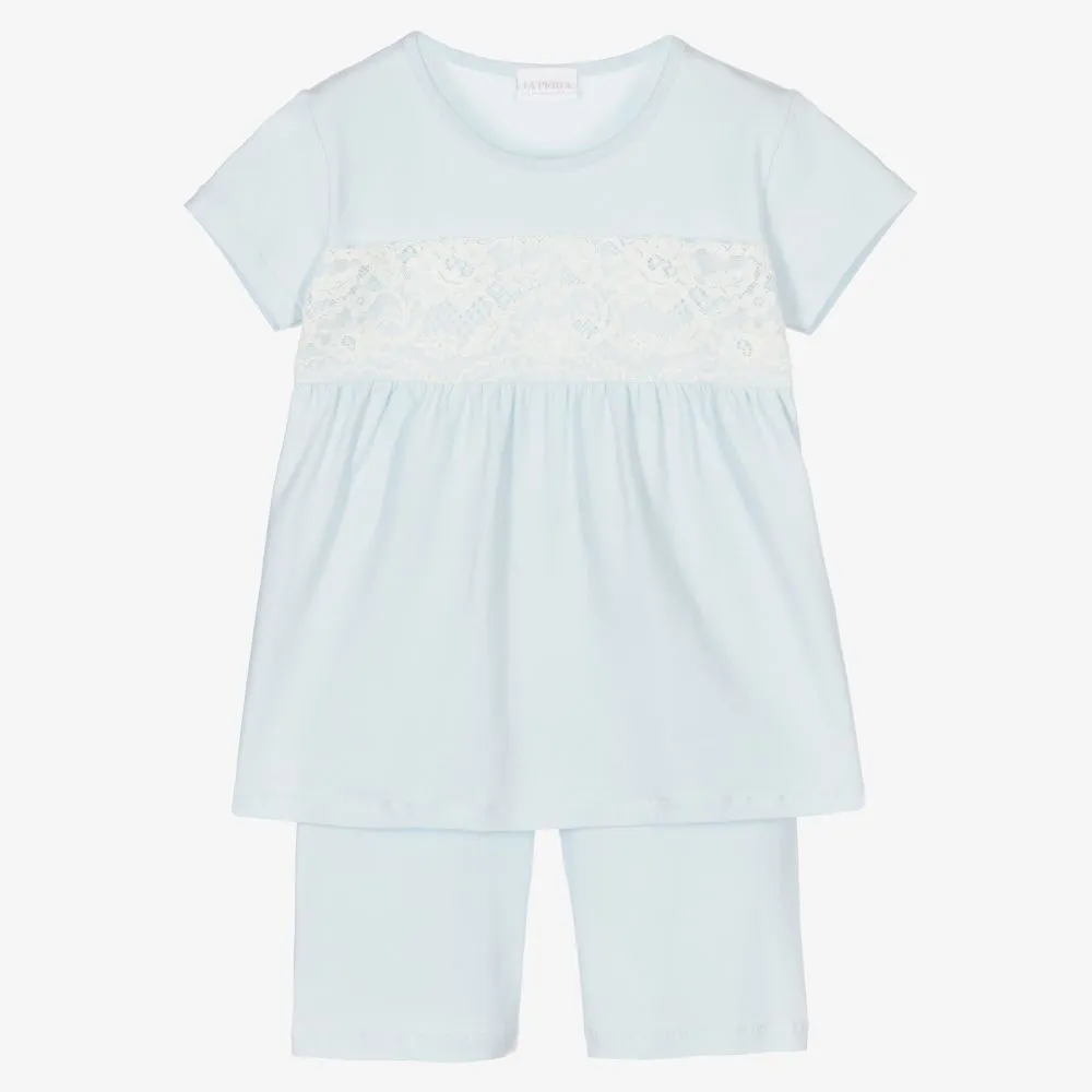 Girls Blue Short Pyjamas