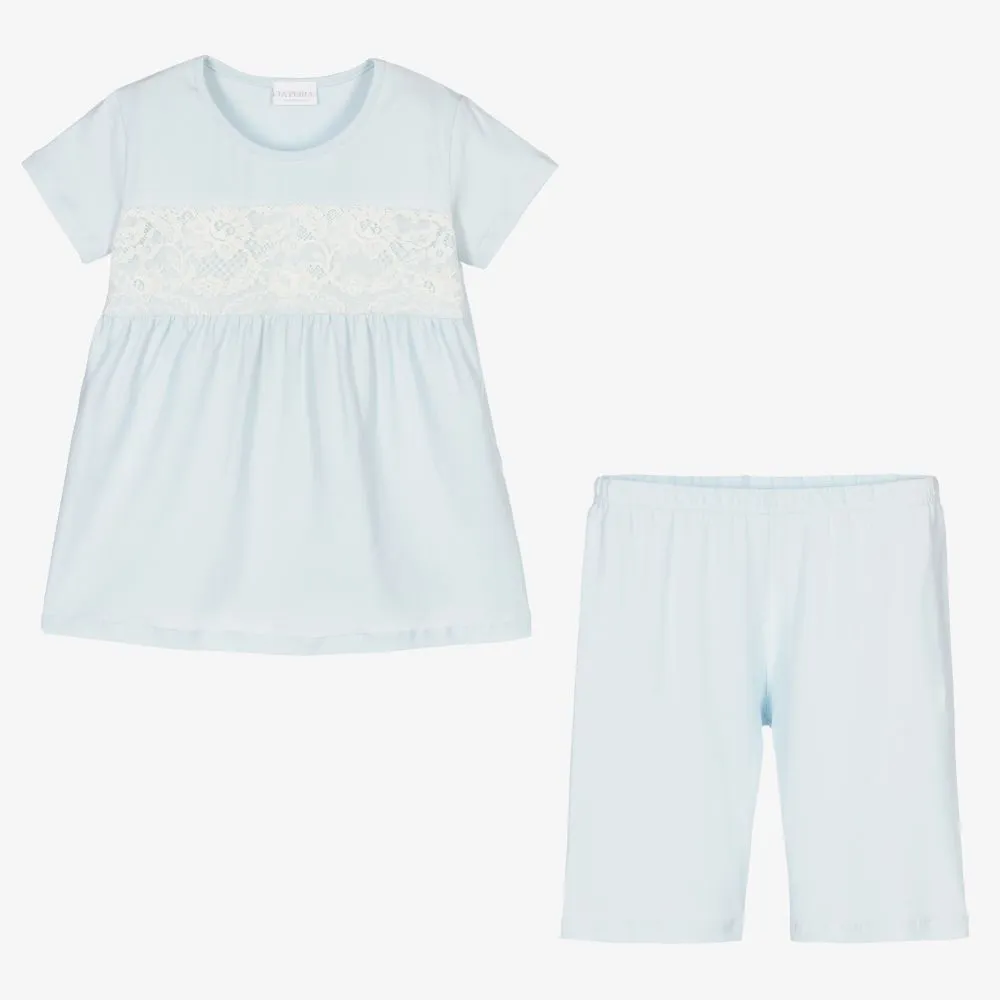 Girls Blue Short Pyjamas