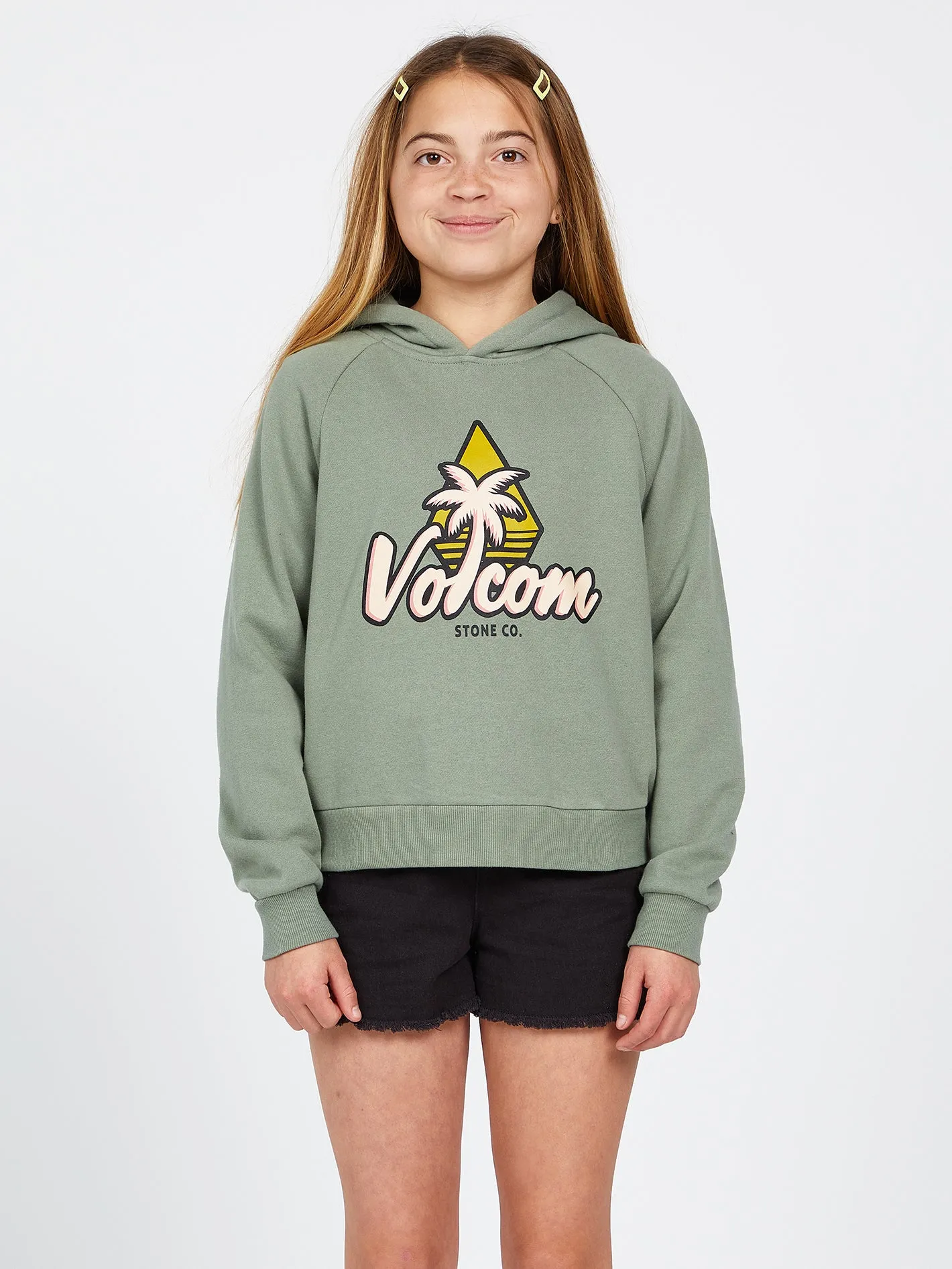 Girls Truly Stokin Hoodie - Light Army