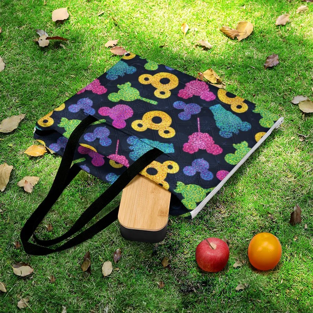 Glitter Park Snacks Zipper Picnic Mat