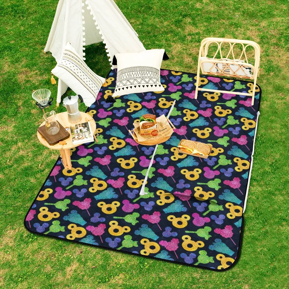 Glitter Park Snacks Zipper Picnic Mat