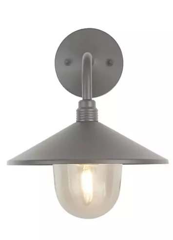 Grey Fisherman Outdoor Wall Light with Glass Shade | Kaleidoscope