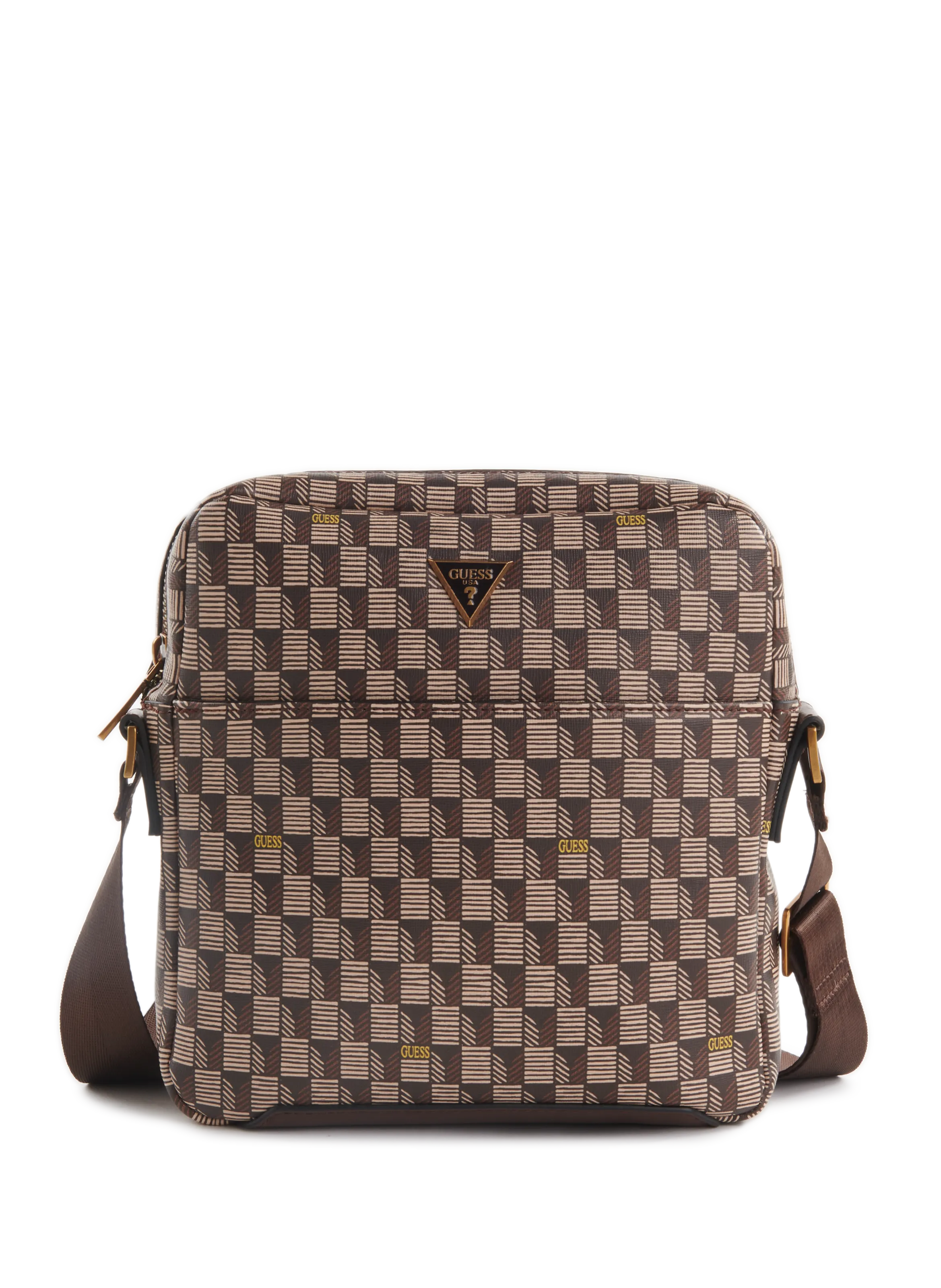 GUESS  Printed shoulder bag - Brown