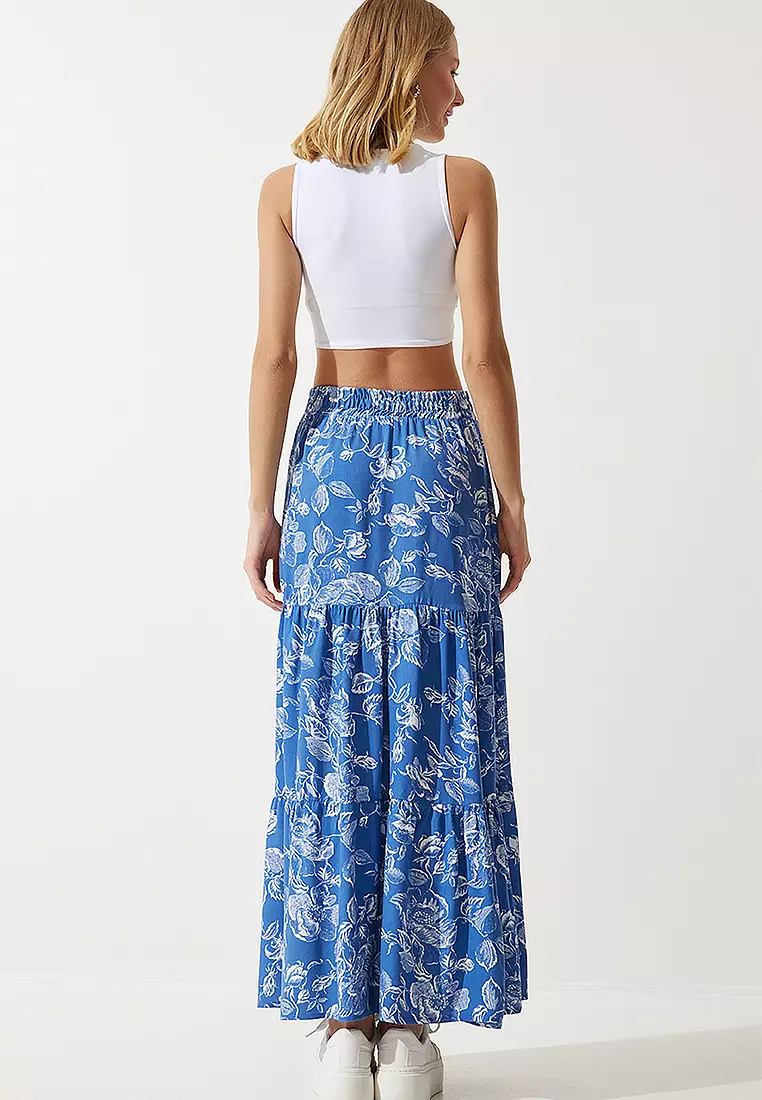 Happiness Istanbul Flowy Printed Skirt