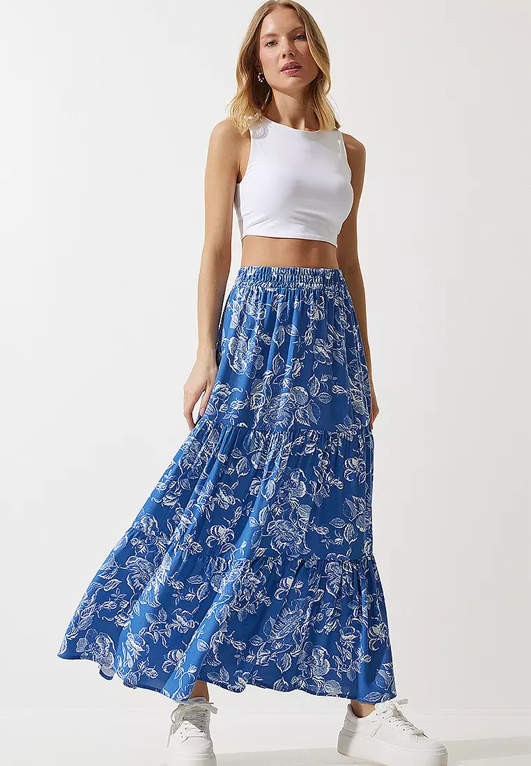 Happiness Istanbul Flowy Printed Skirt