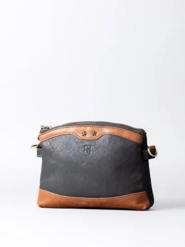 Hartsop Zip Leather Cross Body Bag in Navy