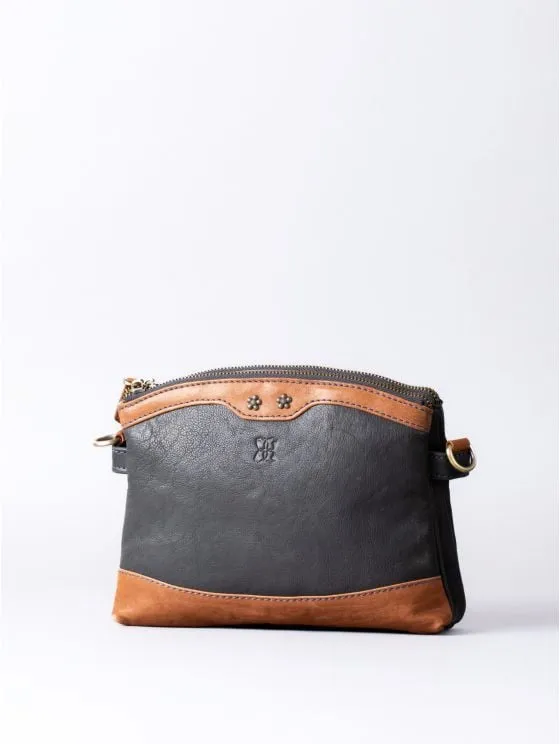 Hartsop Zip Leather Cross Body Bag in Navy