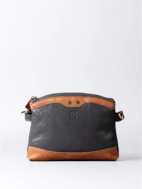 Hartsop Zip Leather Cross Body Bag in Navy