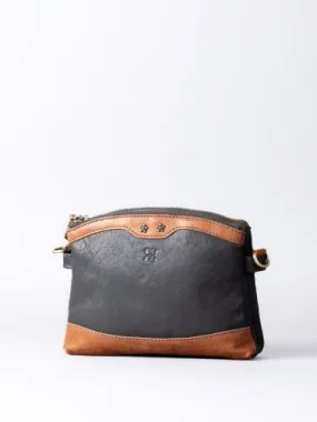 Hartsop Zip Leather Cross Body Bag in Navy