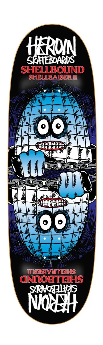 Heroin Skateboards Shellraiser II Shellbound Symmetrical Egg Deck 9.5