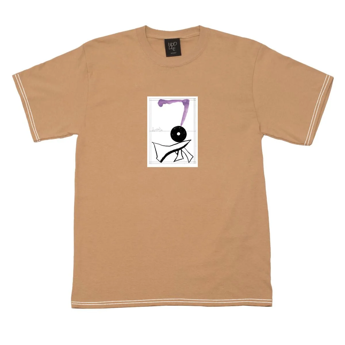 HODDLE SKATEBOARDS TRIFID TEE SAND