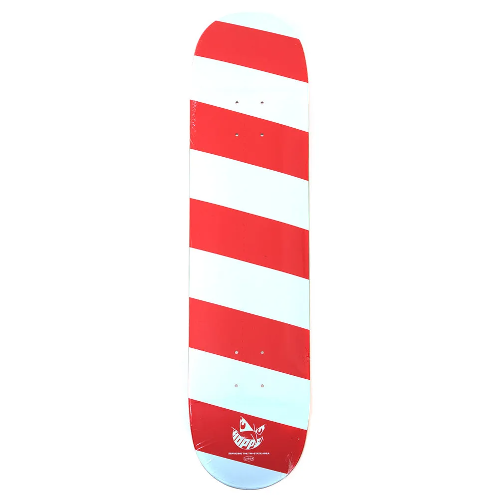 HOPPS SKATEBOARDS X LABOR BARRIER DECK RED WHITE 7.75