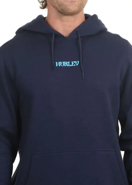 Hurley Cosmic Waves Slub Hoodie Midnight Aqua