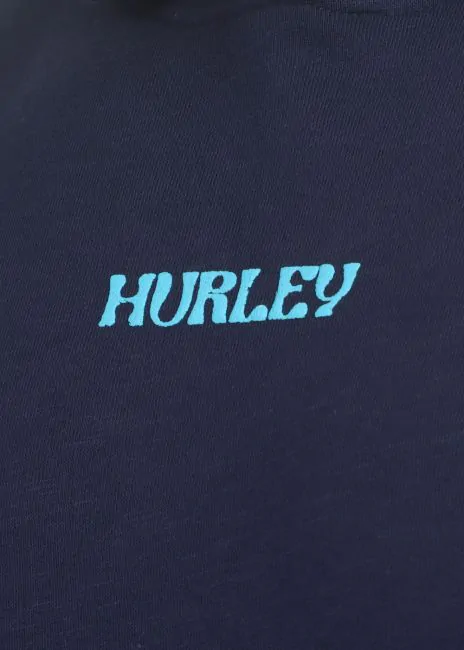 Hurley Cosmic Waves Slub Hoodie Midnight Aqua