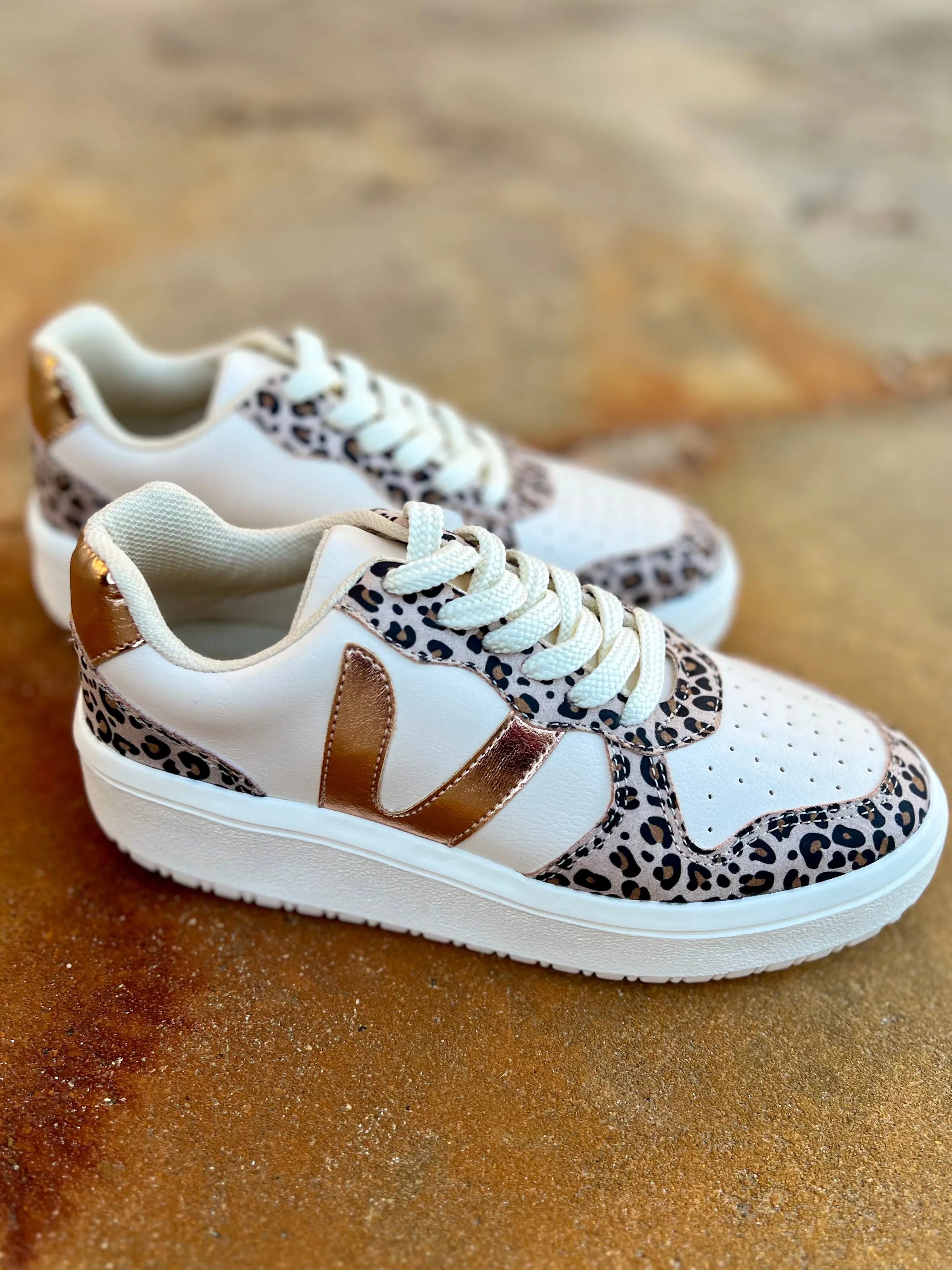 Ivy Nude Leopard Sneakers