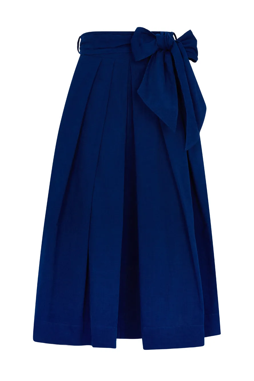 Jemima Needlecord Cobalt Blue Skirt