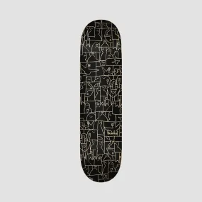 Krooked Flock PP Skateboard Deck Black - 8.5