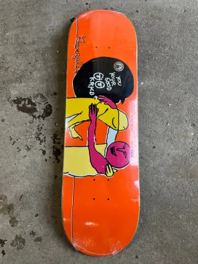 Krooked Gonz Your Good Skateboard Deck - Orange - 9.02"