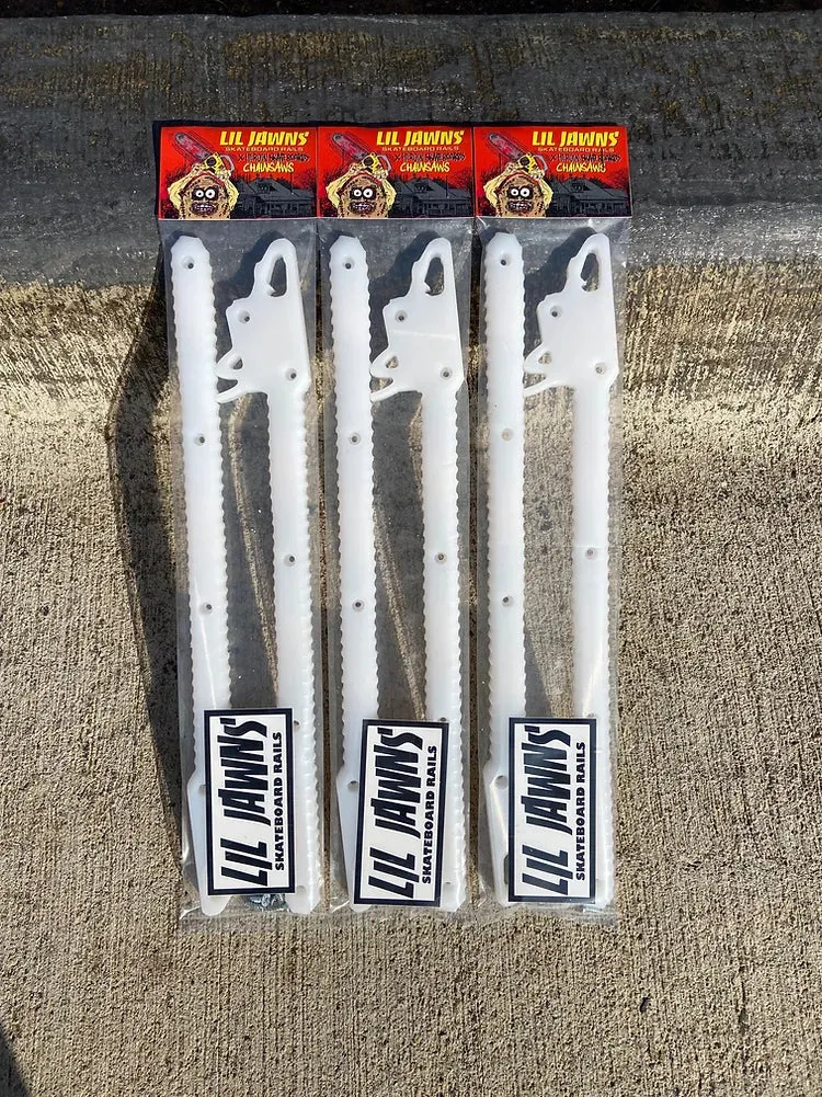 Lil Jawns x Heroin Skateboards Chainsaws Rails - White