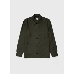 Linen Twin Pocket Jacket | Men | Hunter Green