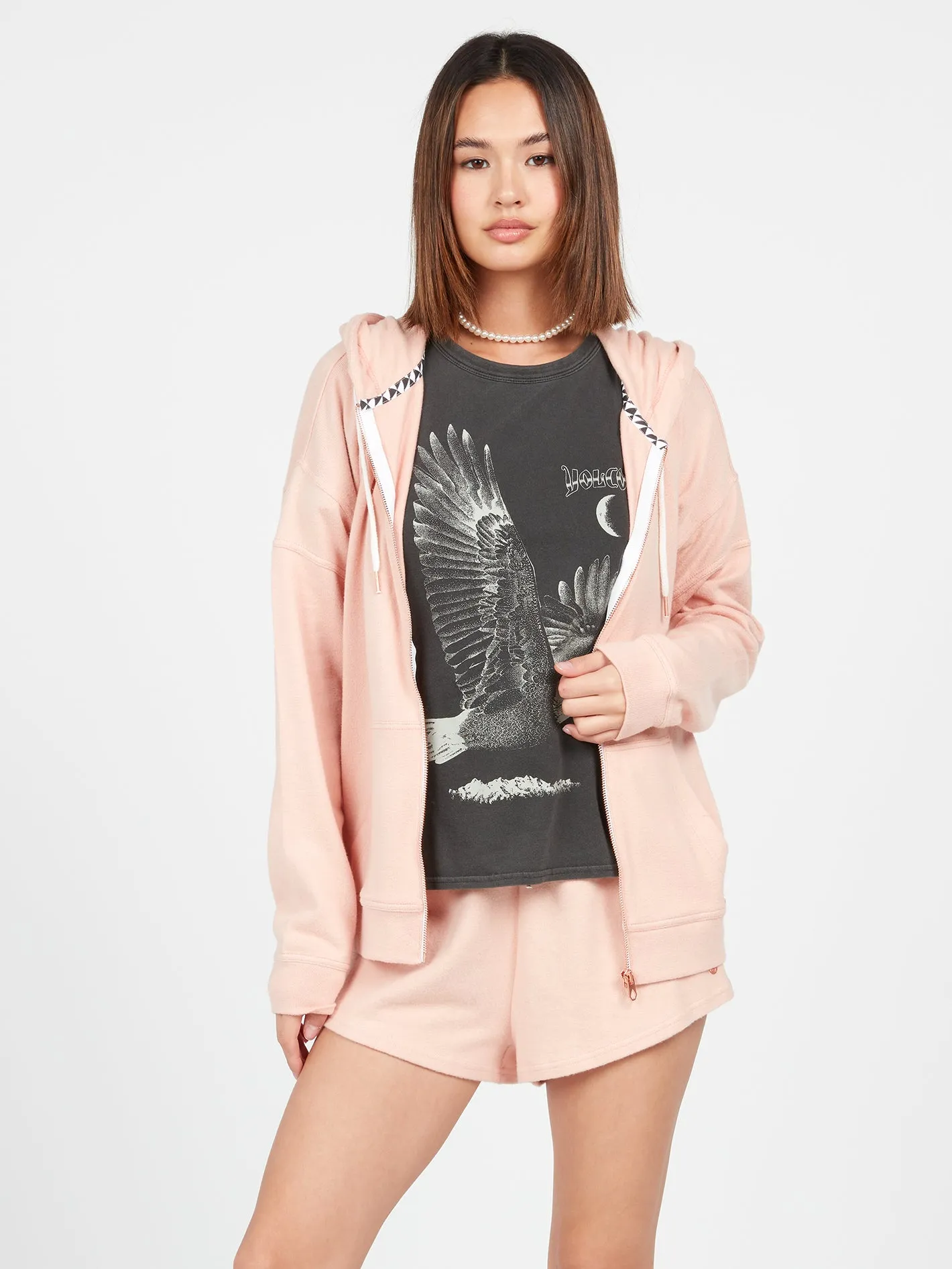 Lived In Lounge Zip Hoodie - Hazey Pink