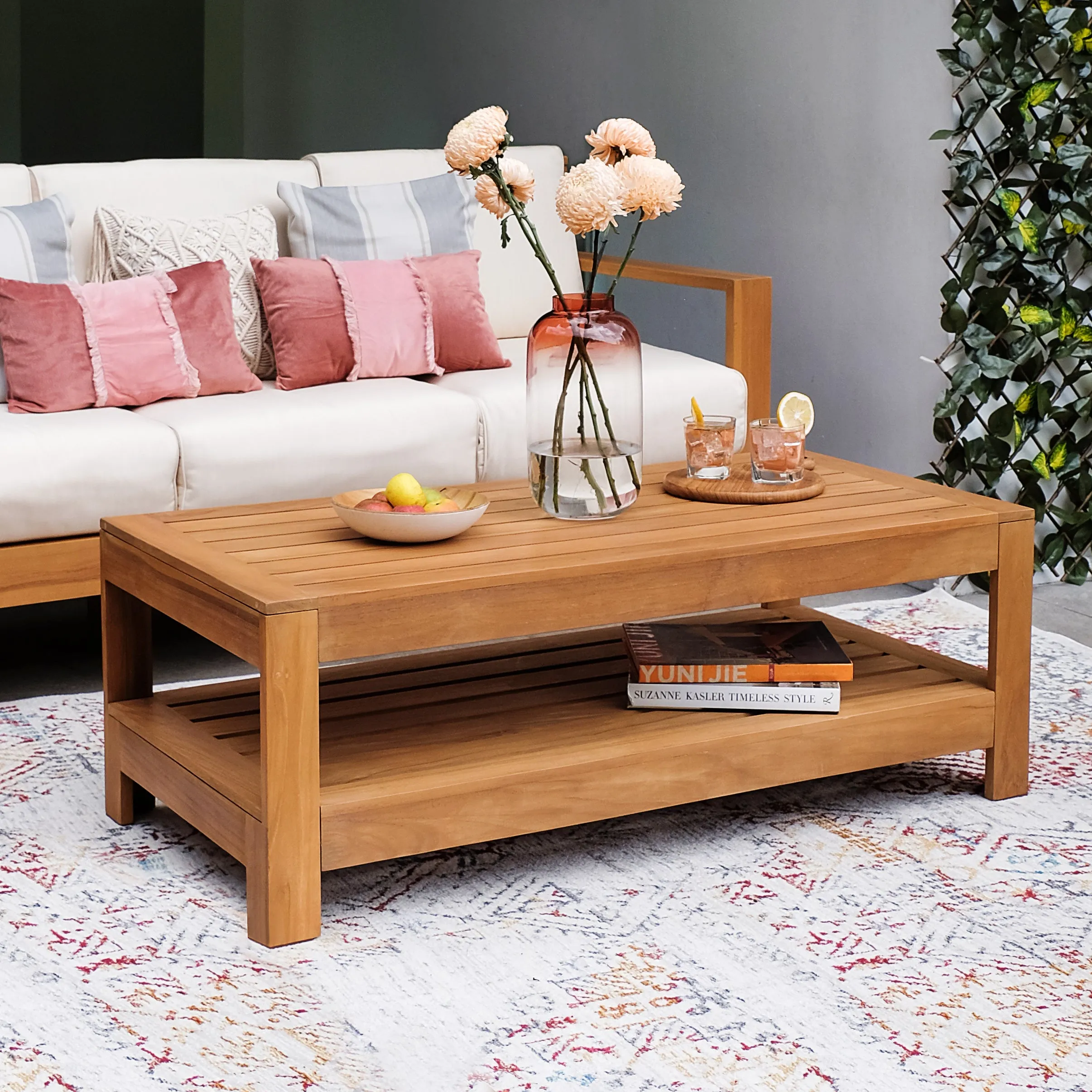 Logan Teak Wood Outdoor Coffee Table