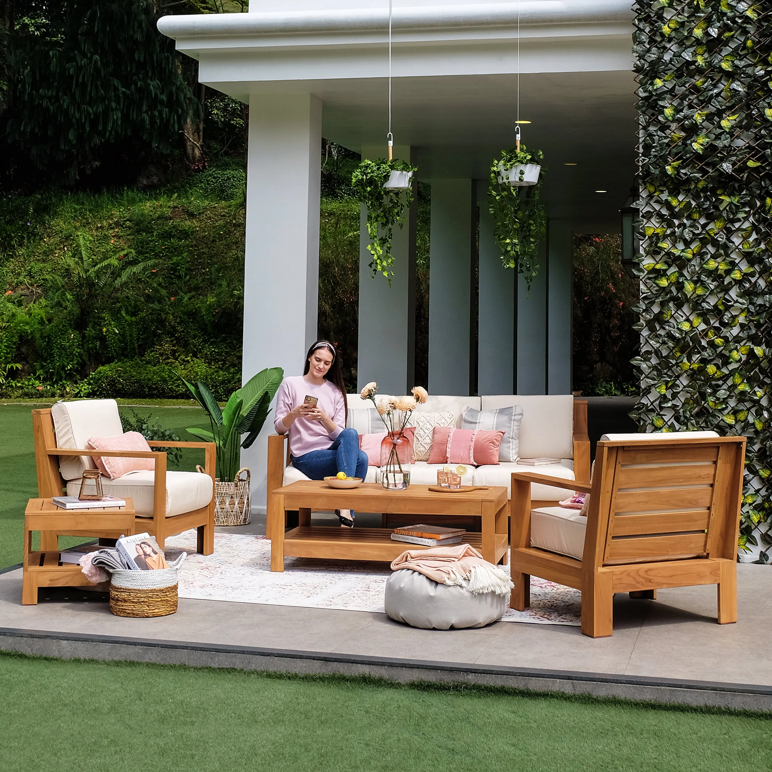 Logan Teak Wood Outdoor Coffee Table