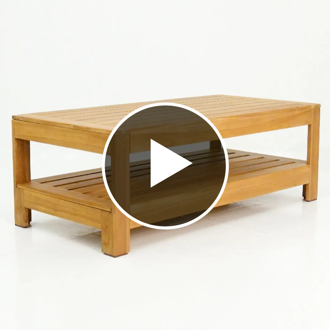 Logan Teak Wood Outdoor Coffee Table