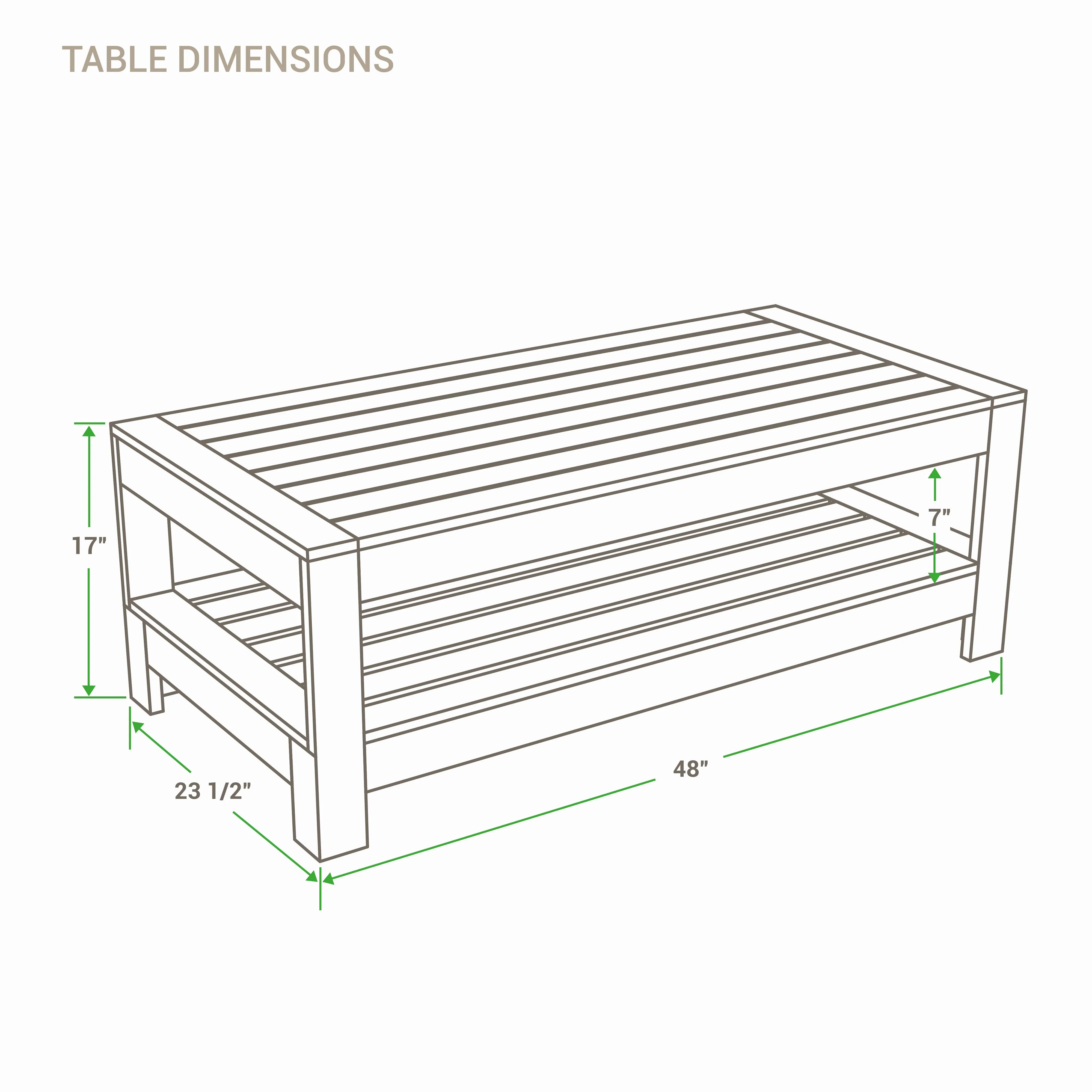 Logan Teak Wood Outdoor Coffee Table