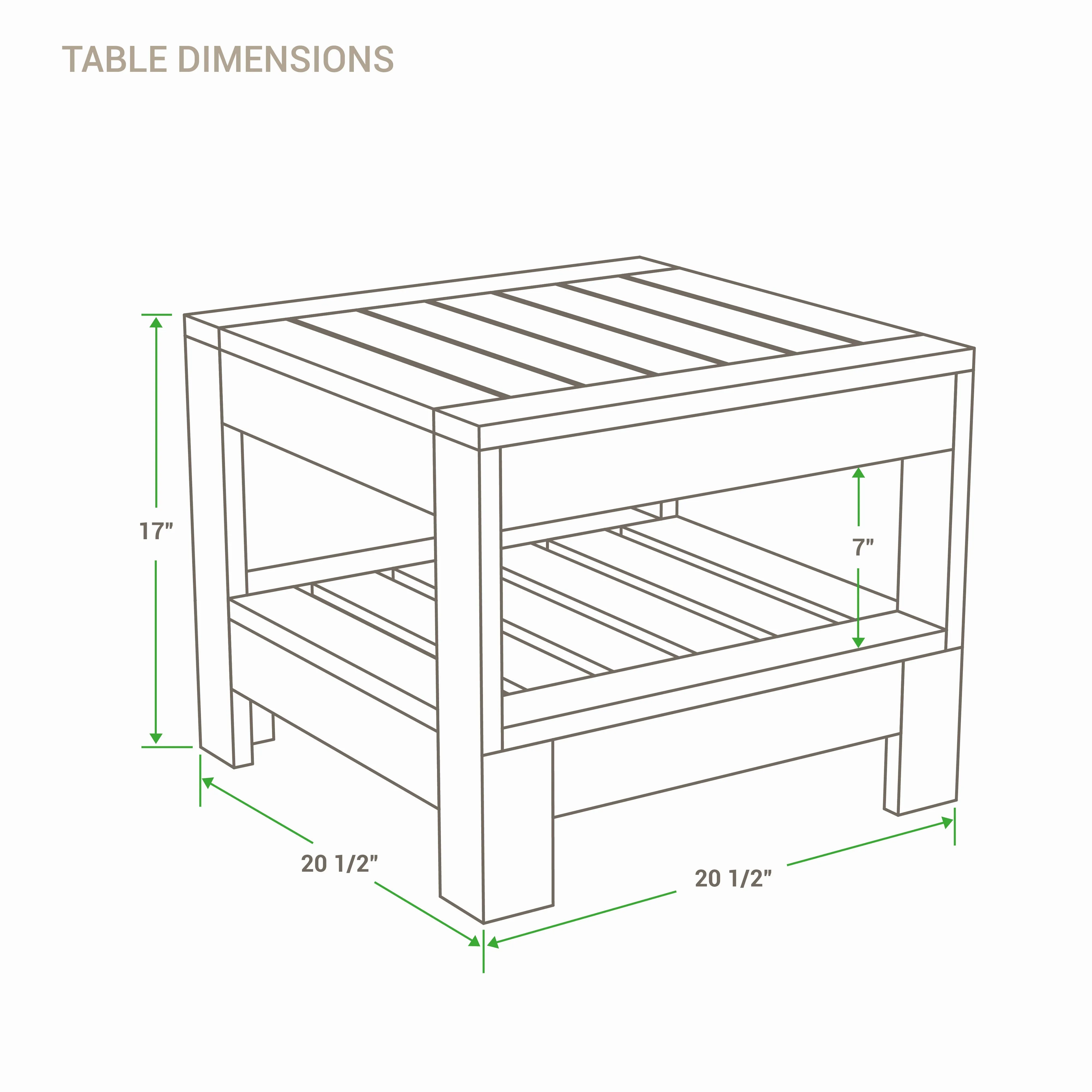 Logan Teak Wood Outdoor Side Table