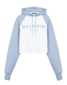 LOGO-PRINT CROPPED HOODIE