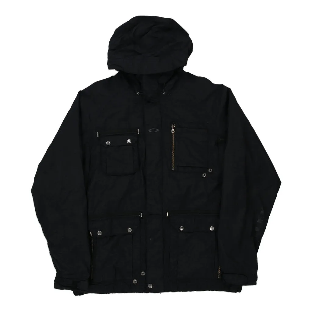 Loose Fit Oakley Jacket - Large Black Nylon