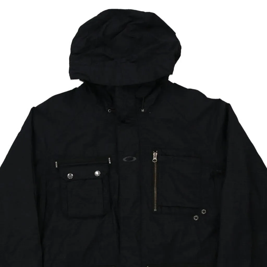 Loose Fit Oakley Jacket - Large Black Nylon