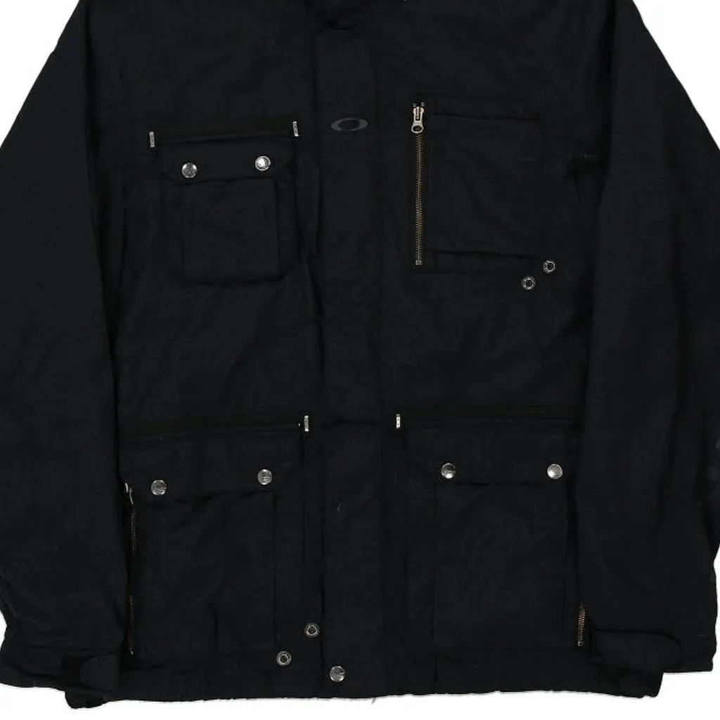 Loose Fit Oakley Jacket - Large Black Nylon