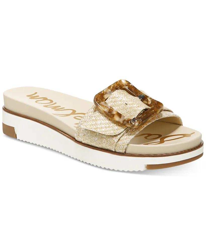 Macy's Sam Edelman Women's Ariane Platform Buckle Slide Sandals