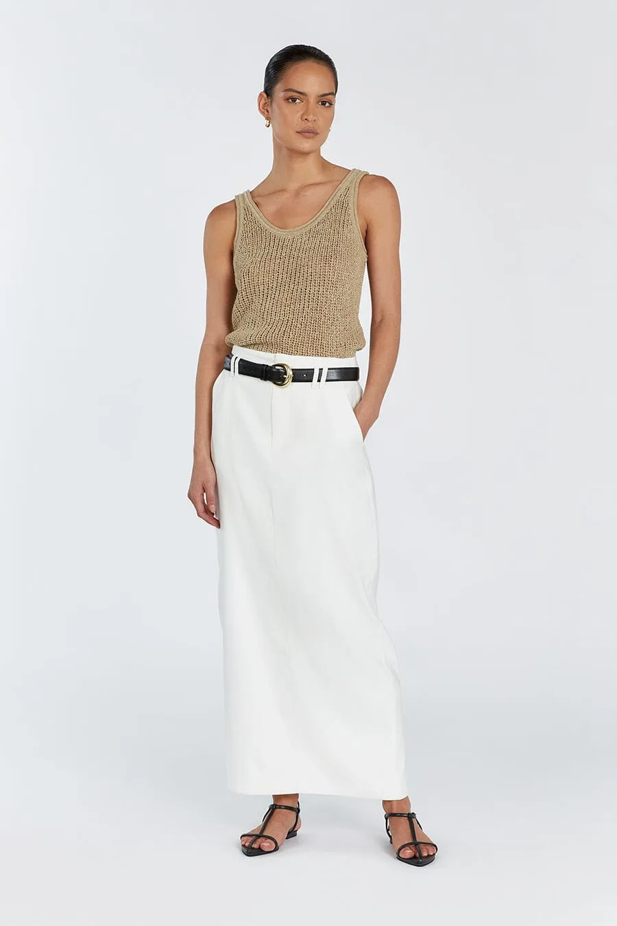 MARGOT SAGE SCOOP KNIT TANK