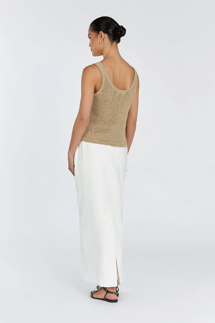 MARGOT SAGE SCOOP KNIT TANK