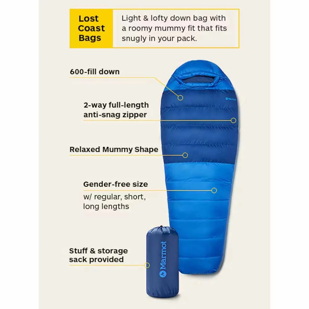 Marmot Lost Coast 40 Left Zipper Sleeping Bag - Team Red/Auburn