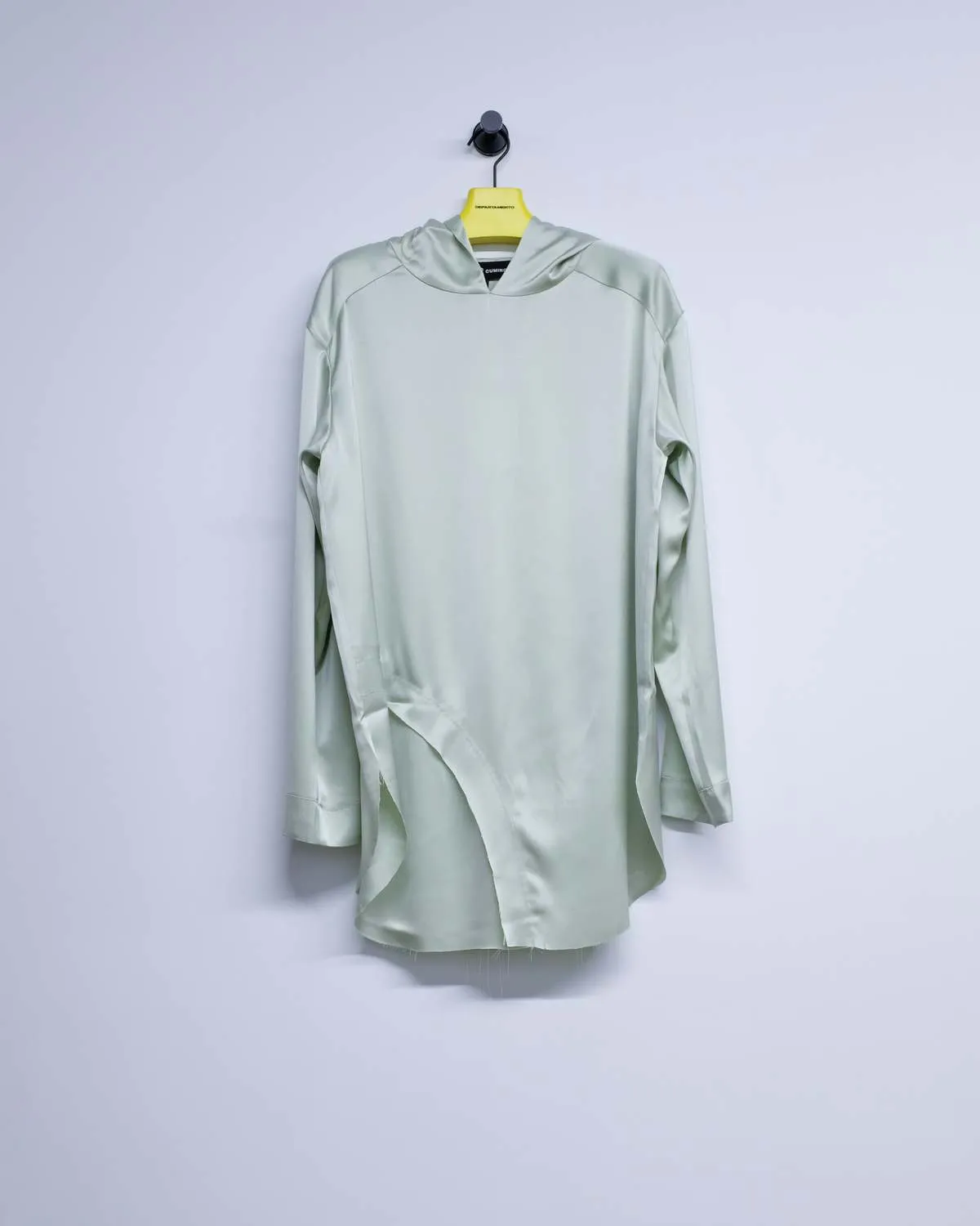 Matte Satin Madame Hoodie - Pastel Green