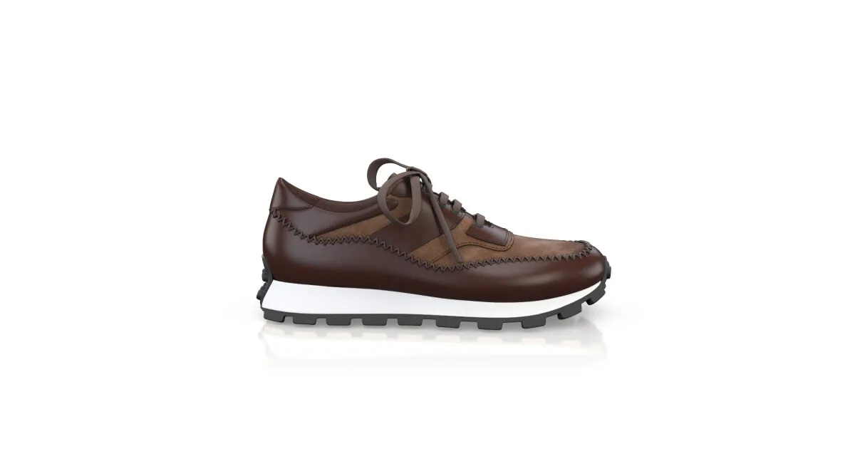 Men's Leather Running Sneakers 56942