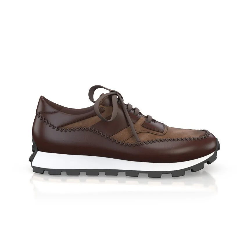 Men's Leather Running Sneakers 56942