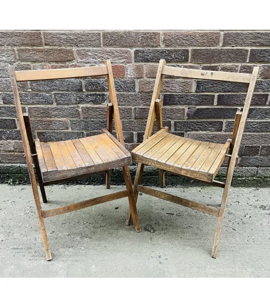 MILITARY PROP HIRE - WW1 WW2 British wooden folding  chair