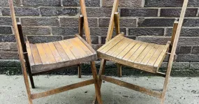 MILITARY PROP HIRE - WW1 WW2 British wooden folding  chair