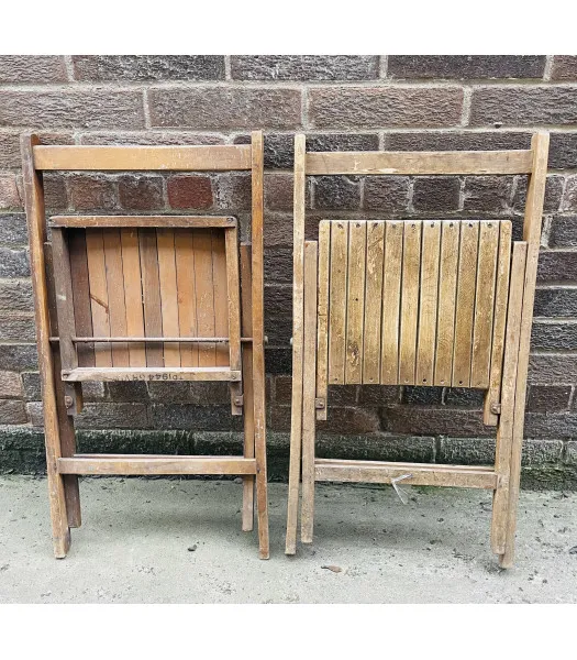 MILITARY PROP HIRE - WW1 WW2 British wooden folding  chair