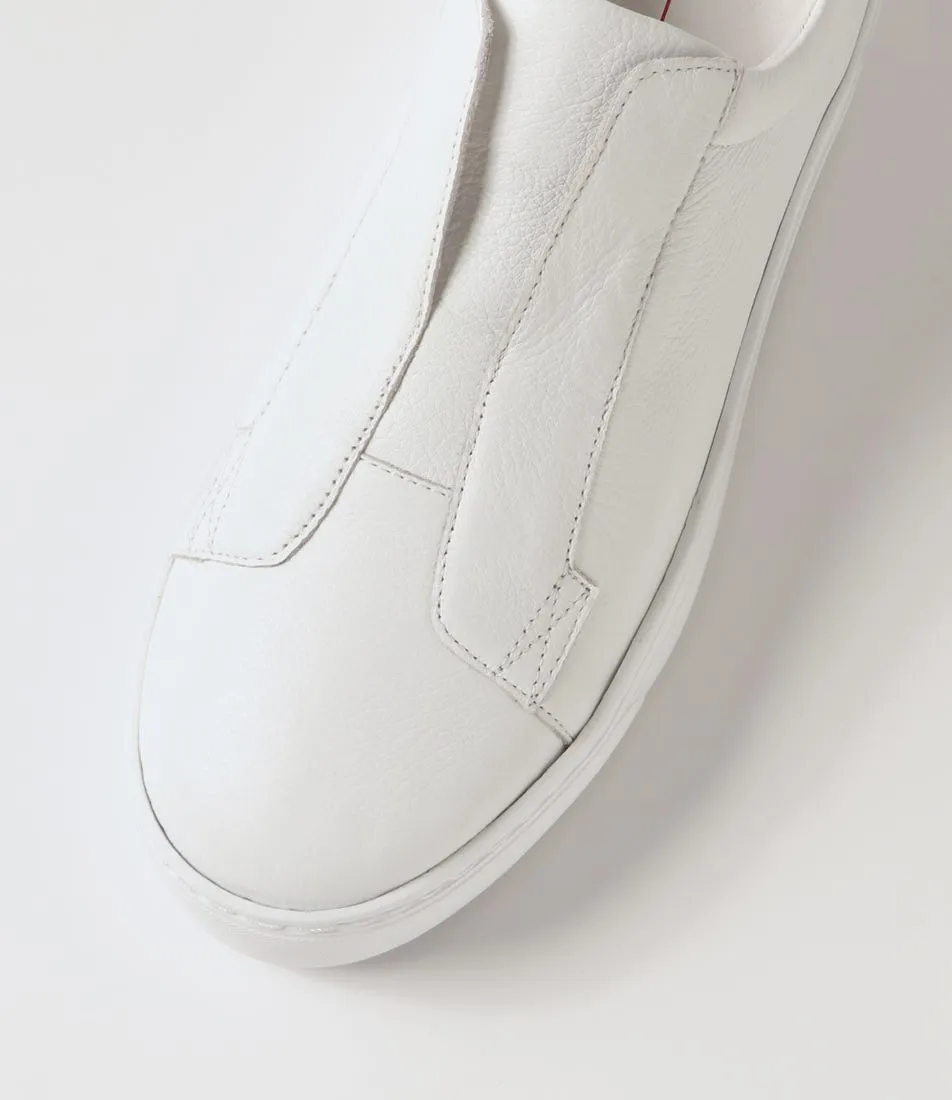 MOLLINI Cannes White Gold Leather Sneakers