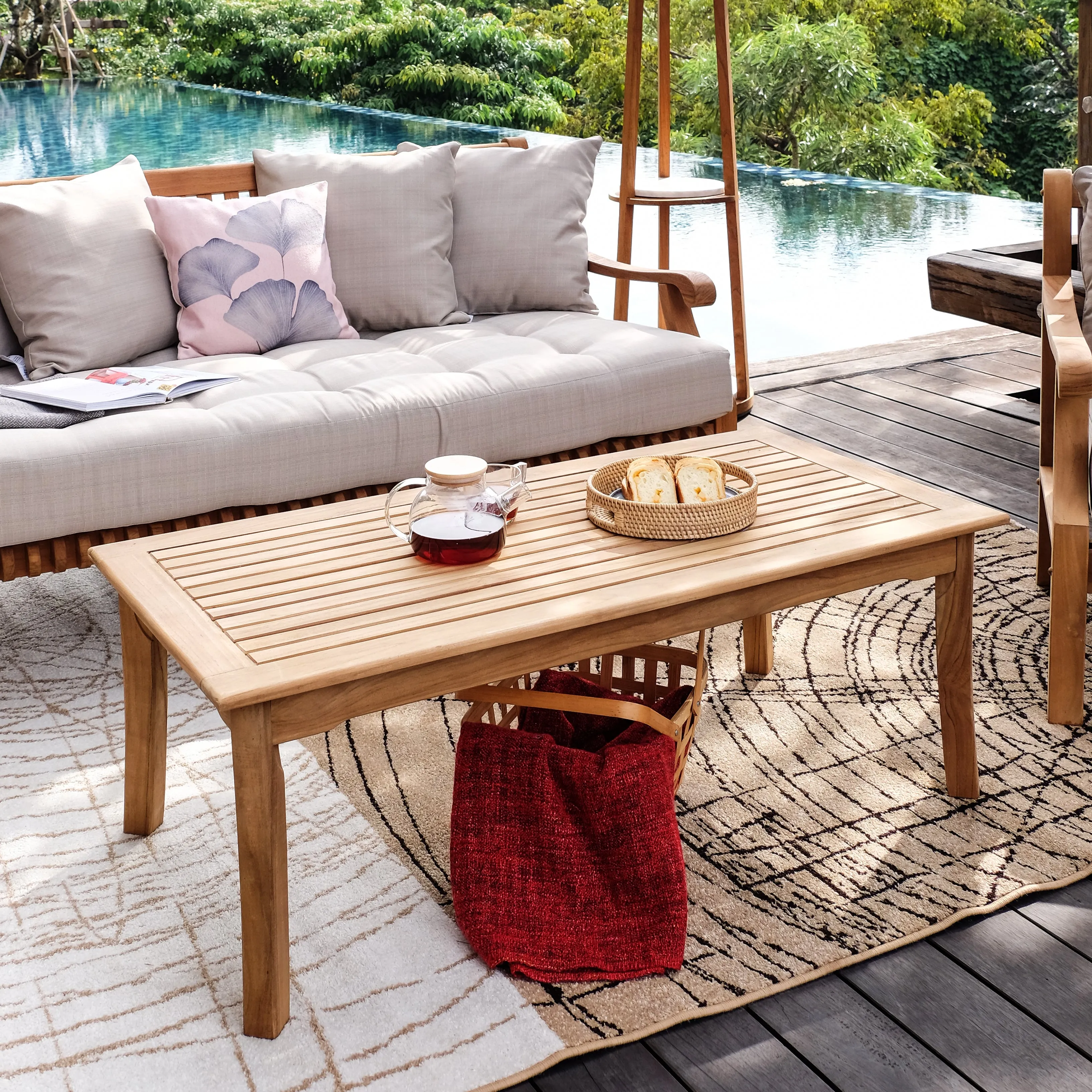 Mosko Teak Wood Outdoor Coffee Table