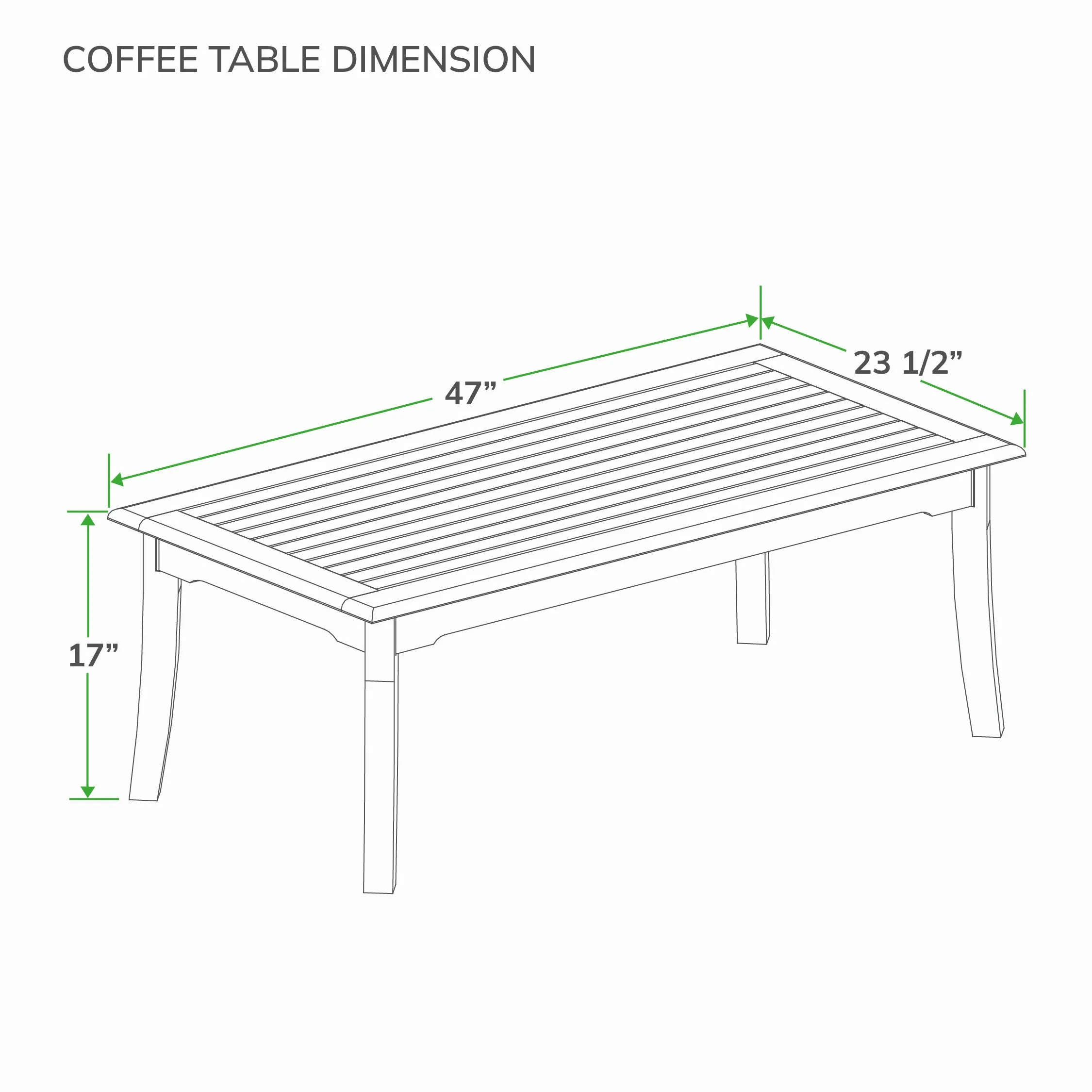 Mosko Teak Wood Outdoor Coffee Table