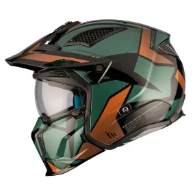 MT Streetfighter S P1R Helmet - Black/Green/Gold